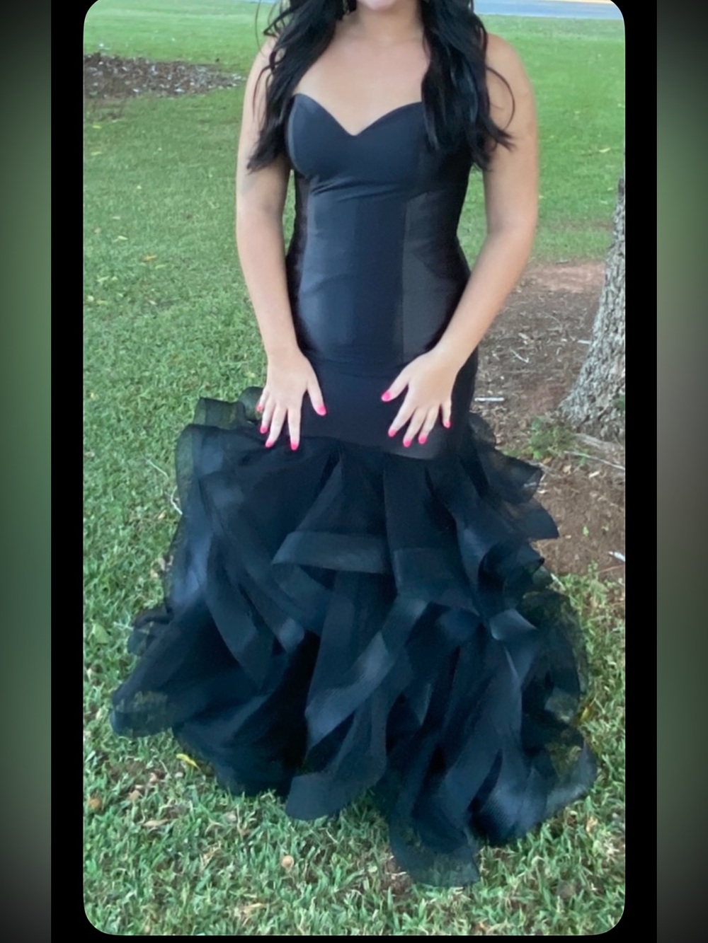 Black Sweetheart Mermaid Ruffle Prom Dress